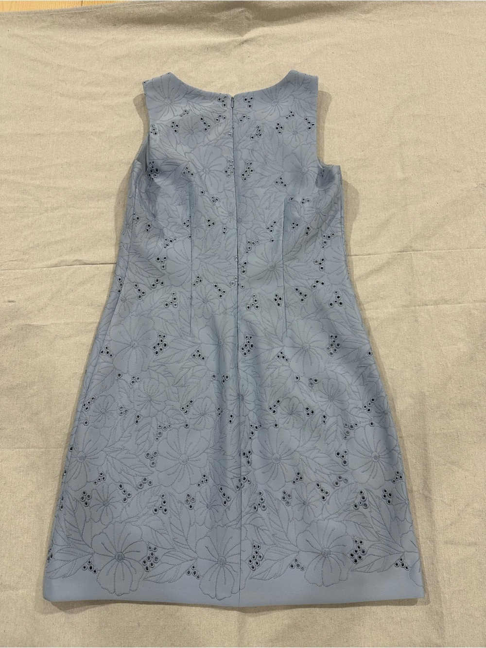 Eliza J Powder Blue Floral Eyelet Midi Dress -Size 6 - Picture 3 of 6
